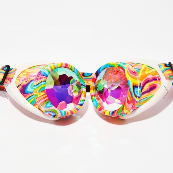 KANDI SWIRL KALEIDOSCOPE GOGGLES (NEW) - Picture 3 of 6